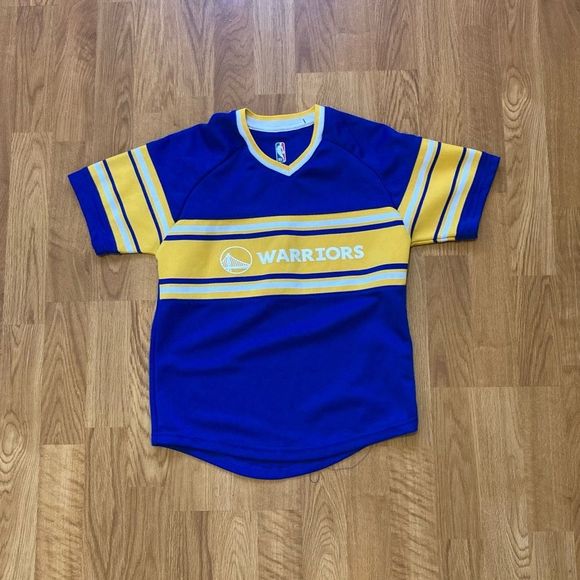 Golden State Warriors Warm Up Shirt Boys Size: Medium (10-12) - Picture 1 of 3